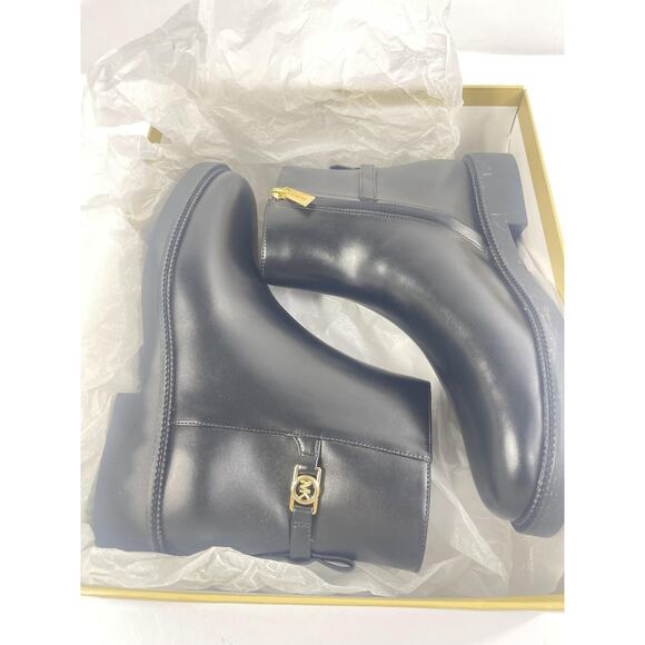 Michael Kors Mandy Bootie Boots Womens Size 8M Black Faux Leather Ankle Logo main image 6